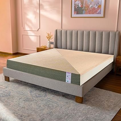 Livpure Smart Ortho Latex Luxe 100% Natural Pin-Core Latex & HD Foam Mattress | Stress-Relief BIOCRYSTALS | Premium High GSM Certified Fabric | Single Bed (72x36x6) inch, 10 Years Warranty