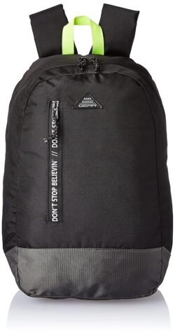 Gear Superior 16L Small Water Resistant School Bag/Casual Standard Backpack /Daypack/College Bag For Men/Women-Black Grey