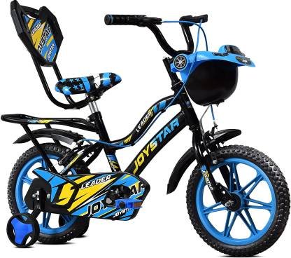 LEADER JoyStar Cycle for Kids | Bicycle for Kids with Training Wheels | For 2 – 5 Years 14 T Road Cycle (Single Speed, Blue, Yellow, Rigid)