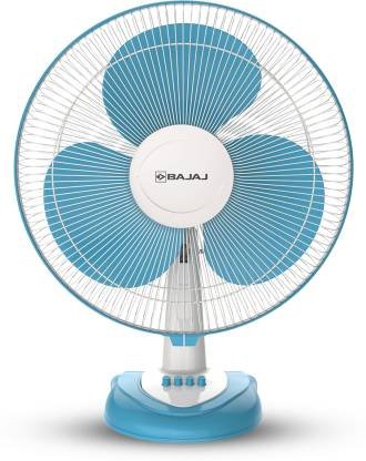 BAJAJ Crest Neo 400 mm 3 Blade Table Fan (Fiji Blue & White | Pack of 1)