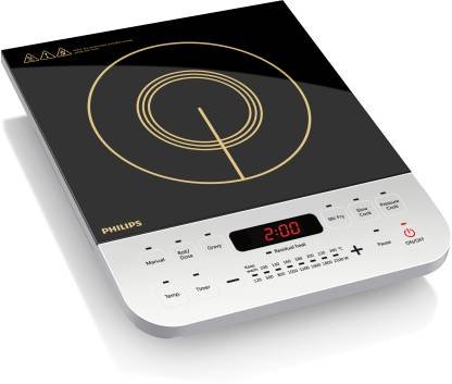 PHILIPS 2100 W Induction Cooktop Push Button (Black, HD4928/01)