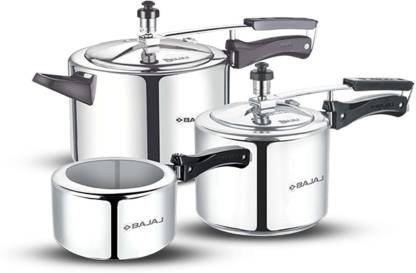BAJAJ 2 L, 3 L, 5 L Inner Lid Pressure Cooker (Aluminium)