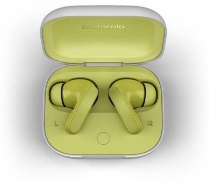 moto buds with Hi-Res Audio, Large 12.4mm driver, 42 hrs playback & IPx4 rating Bluetooth (Kiwi Green, True Wireless)