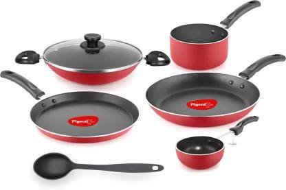 Pigeon Favourite Gift Non-Stick Coated Cookware Set (Aluminium, 7 – Piece)
