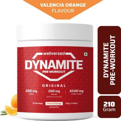 Wellversed Dynamite Pre-Workout (210g, 15 Servings) | Unleash Explosive Energy Pre Workout