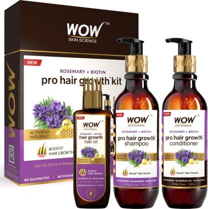 WOW SKIN SCIENCE Rosemary & Biotin Hair Growth Kit | For Healthy Haircare Routine (3 Items in the set)