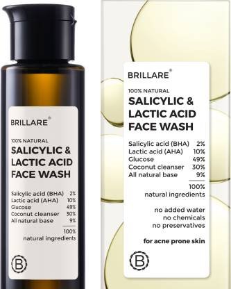 BRILLARE Salicylic & Lactic Acid Face Wash for Acne Prone Skin