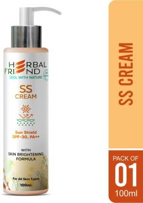 Herbal Friend Sunscreen – SPF 30 PA++ Sun Shield, SS Cream with no White Cast (100 ml)