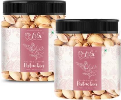 lila dry fruits SALTED PISTA 500*2 GMS JAR | NAMKEEN PISTA 500*2 GMS JAR Pistachios (2 x 500 g)