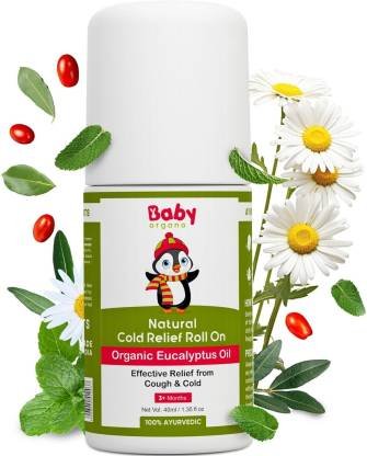 BabyOrgano Cold Relief Roll on for cold, cough, blocked nose and chest Manual Nasal Aspirator (Pink)