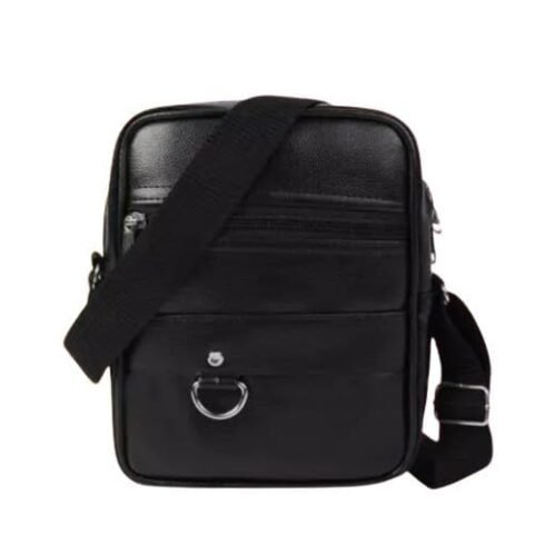 BigPlayer Compact Black Sing bag Messenger Zipper Shoulder Strap Bag For Men And Women For Travel Bag Daily Use