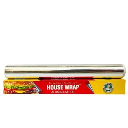 House Wrap Aluminium Foil 70g (40+30g) for Food Packing, Cooking, Baking