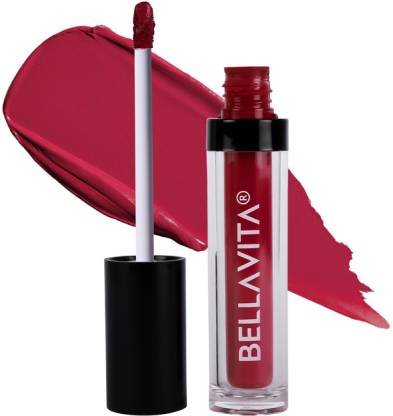 Bellavita Kiss-Proof Liquid Lipstick, Intense Moisturisation, Ultra Matte Finish (Cherry Pop, 4.5 ml)