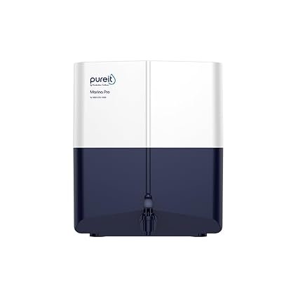HUL Pureit Marina Pro Mineral RO+UV LED in-tank | 7 stage Purification | 7 Litres Capacity | Up to 45% Water Savings | Suitable for Borewell, Tanker & Municipal Water | Wall Mountable | Blue & white