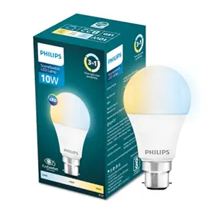 PHILIPS 10-watt LED Bulb | 3 Colors in 1 LED Bulb | Scene Switch Bulb for Home & Decoration