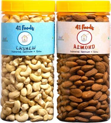 41 foods Dry fruits combo pack of | kaju badam 500 GM Cashews, Almonds