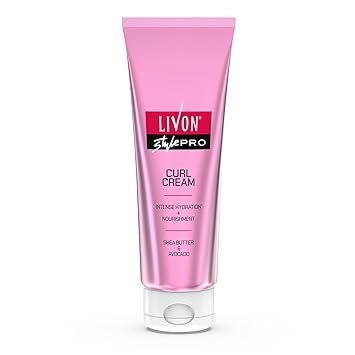 Livon Style Pro Curl Cream for curly, coily & wavy hair | Curl defining cream for Intense Hydration & Nourishment | Leave in cream with Shea Butter & Avocado | 100ml