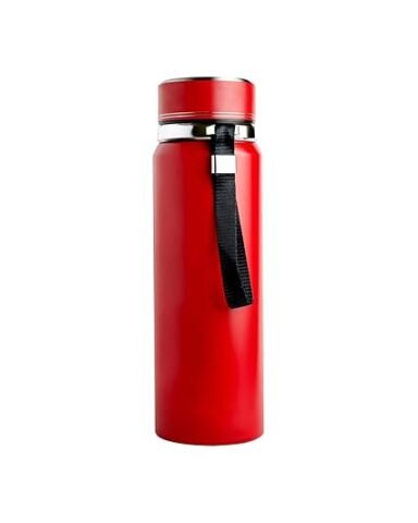 LUCIDO Venice 24 Hour Hot & Cold Double Wall Vacuum Insulated Stainless Steel Water Bottle Flask (Red, 1000 ml)