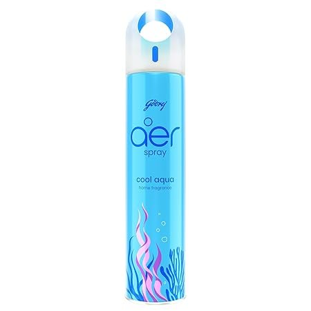 Godrej aer Spray | Room Freshener for Home & Office – Cool Aqua (220 ml) | Long-Lasting Fragrance