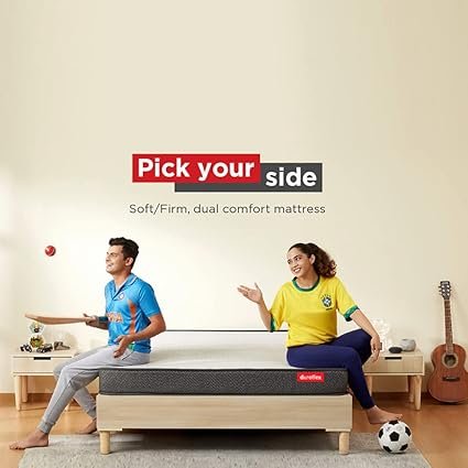 Duroflex LiveIn 2 in 1 Reversible Soft & Firm Sides, Mattress Single Bed