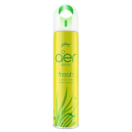 Godrej aer Spray | Room Freshener for Home & Office – Fresh Lush Green (220 ml) | Long-Lasting Fragrance
