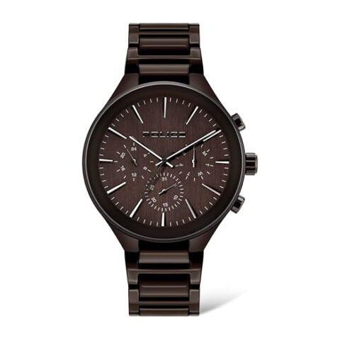 Police Quartz Multifunction Brown DIAL Metal Strap Watch for Men