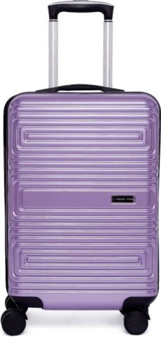 NASHER MILES Small Cabin Suitcase (55 cm) 8 Wheels – Dalhousie Hard-sided Polycarbonate Cabin Luggage Lavender 55cm Trolley bag – Purple