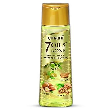 Emami 7 Oils in One Hair Oil | Makes Hair 20x Stronger and Manageable | Coconut Oil, Amla, Jojoba, Olive, Walnut, Argan & Almond Oils | 500 ML
