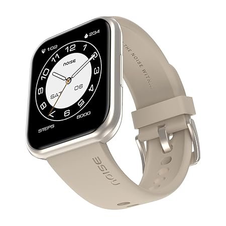 Noise ColorFit Ultra Buzz Bluetooth Calling Smart Watch with 1.75″ HD Display, 320×385 px Resolution, 100 Sports Modes, Stock Market Info Smartwatch for Men & Women (Champagne Grey)