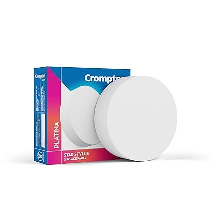Crompton Platina Star Stylus Surface Panel 6W LED Round (Pack of 1, Warm White)