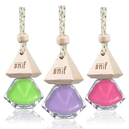 The Old Natural Snif Diamond Hanging Car Perfume Combo Pack | Long Lasting Car Freshener with Refill Pack | Combo – Pack of 3 (Jazzy Jasmine, Romantic Rose and Lavender Love)