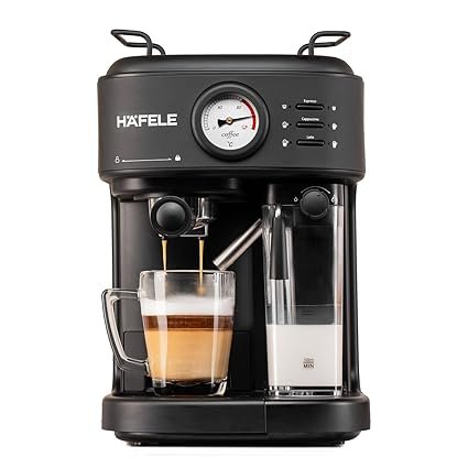Hafele U-Kaffee Plus Coffee Machine, 15-Bar Pump Pressure, Single/ Double Espresso, Cappuccino & Latte