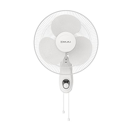 Bajaj Frore Neo 400 MM Wall Mount Fan|Wall Fan for Kitchen & Home| Smooth Oscillation|100% Copper Motor| High Air Delivery|3-Speed Control| Rust Free| 2-Yr Warranty White