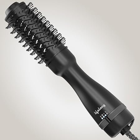 Lifelong Professional Volumizer Hair Dryer | Hot Air Brush, 1200 Watts, 3 in 1 Hair Styling Brush for Blow Dryer, Straightening Comb, Cool & Hot Air Brush with Ionic Care (Black)
