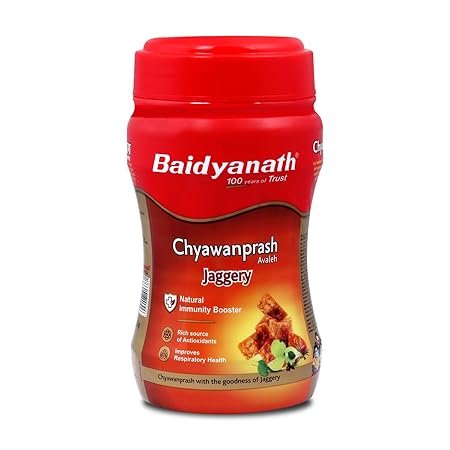 Baidyanath Jaggery Chyawanprash 750gm (Pack of 1)- Enriched with Amla and Pure Desi Ghee for All Age Groups