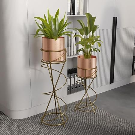 Lifelong Set of 2 Plant Stand for Balcony & Living Room of 20Kg Capacity | Anti-Rust Pot Stand for Outdoor Plants & Indoor Planters | Gamla, Planter, Flowerpot & Plant Stands for Balcony Decoration