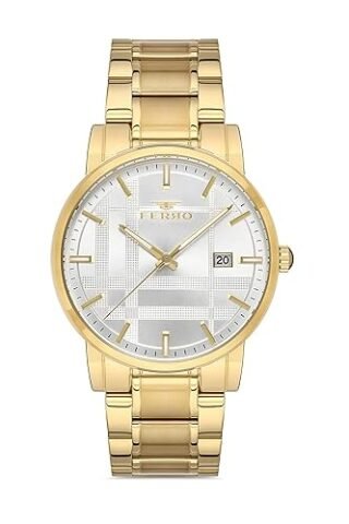 Ferro Lucca Analog Round Dial Men’s Watch with Bracelet Strap