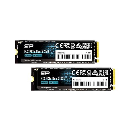Silicon Power 2-Pack 1TB NVMe M.2 PCIe Gen3x4 2280 SSD