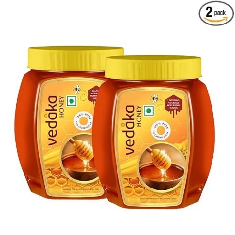 Amazon Brand – Vedaka Honey | 2 Kg | 100% Pure| No Added Sugar or Adulteration | Product of India | Pack of 2, Each 1 Kg (Previously Kitchen Cheer)