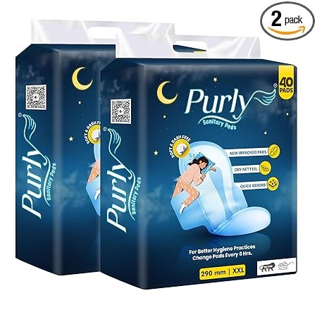 Purly Cottony Soft Sanitary Pads for Women with Hygiene & Comfort