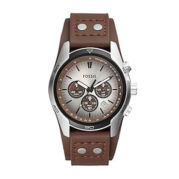Fossil Cuff Chronograph White Dial Men’s Watch-CH2565