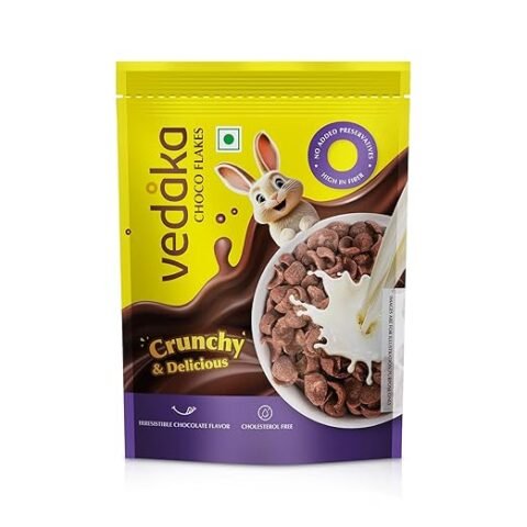 Amazon Brand – Vedaka Choco Flakes 1.2 kg | Irresistible Chocolate Flavor | Crunchy and Delicious | High in Fiber | No added Preservatives