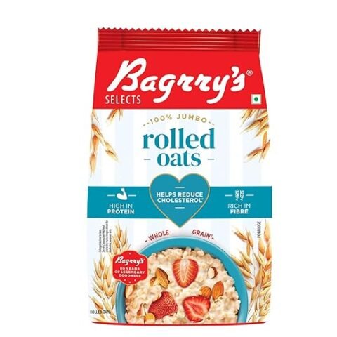 Bagrry’s 100% Jumbo Rolled Oats – 1kg Pouch