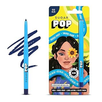 SUGAR POP 16Hr Longwear Kajal | Waterproof & Smudge-Proof | Intense Matte Finish