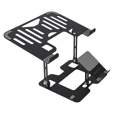 ZEBRONICS NS3500 Foldable Laptop Stand with Mobile Stand