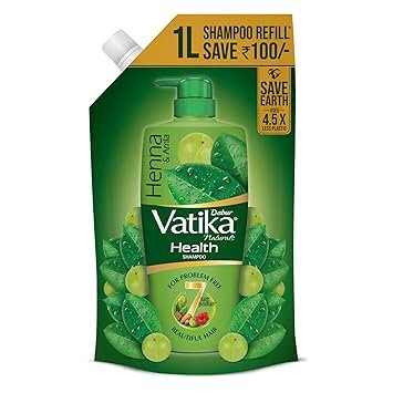 Dabur Vatika Health Shampoo – 1L (Refill Pouch)