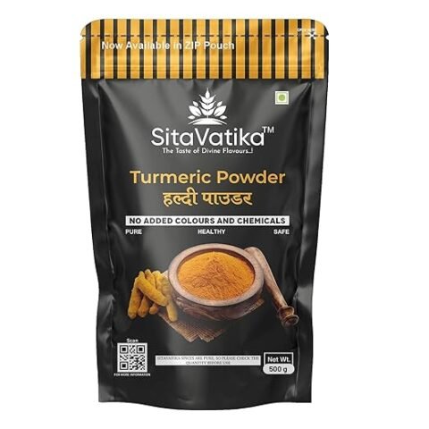 Sitavatika Pure Turmeric Powder 500gm with Natural Oils Rich Tasty and Healthy Golden Spices Haldi No added Colours and Chemical