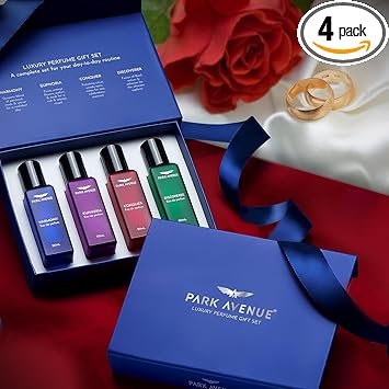 Park Avenue Luxury Perfume Gift Set for Men, 4×20 ml | Euphoria, Conquer, Harmony & Discoverer Perfume | Eau De Parfum | Premium Luxury Perfume for Corporate Man | Perfume for men Long Lasting Smell | Valentine Gift for Husband | Valentine Gift for Boyfriend