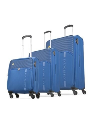 Pack of 3 Striker Printed Trolley Suitcases – Cabin, Large & Medium