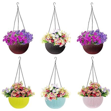 Eightiz Plastic Hanging Pot, Multicolour